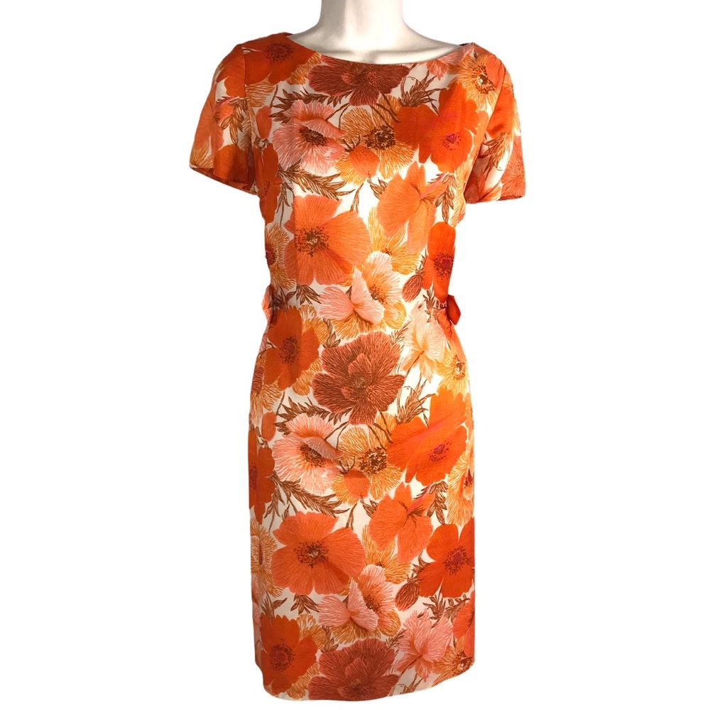 Retro 1960’s Jackie O Style Classy Floral Dress